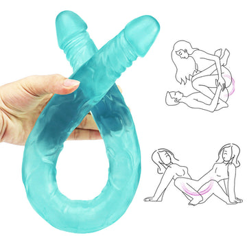 22 Inch Green Jelly Double Ended Dildo