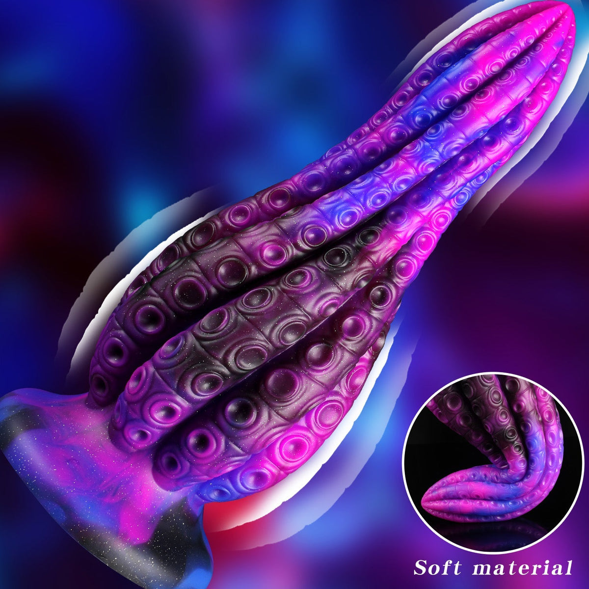 Purple Monster Rotating Tentacle Huge Butt Plug