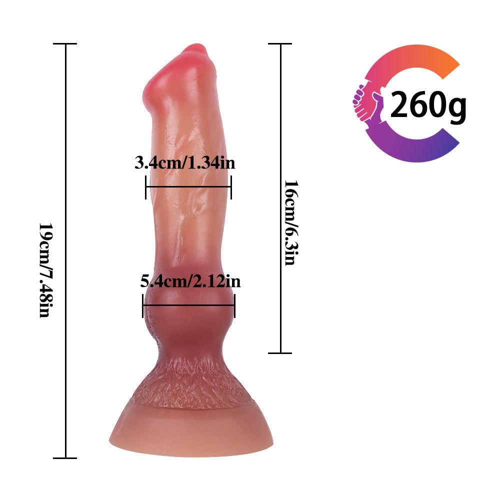 19 cm Silicone Knots Dog Dildo