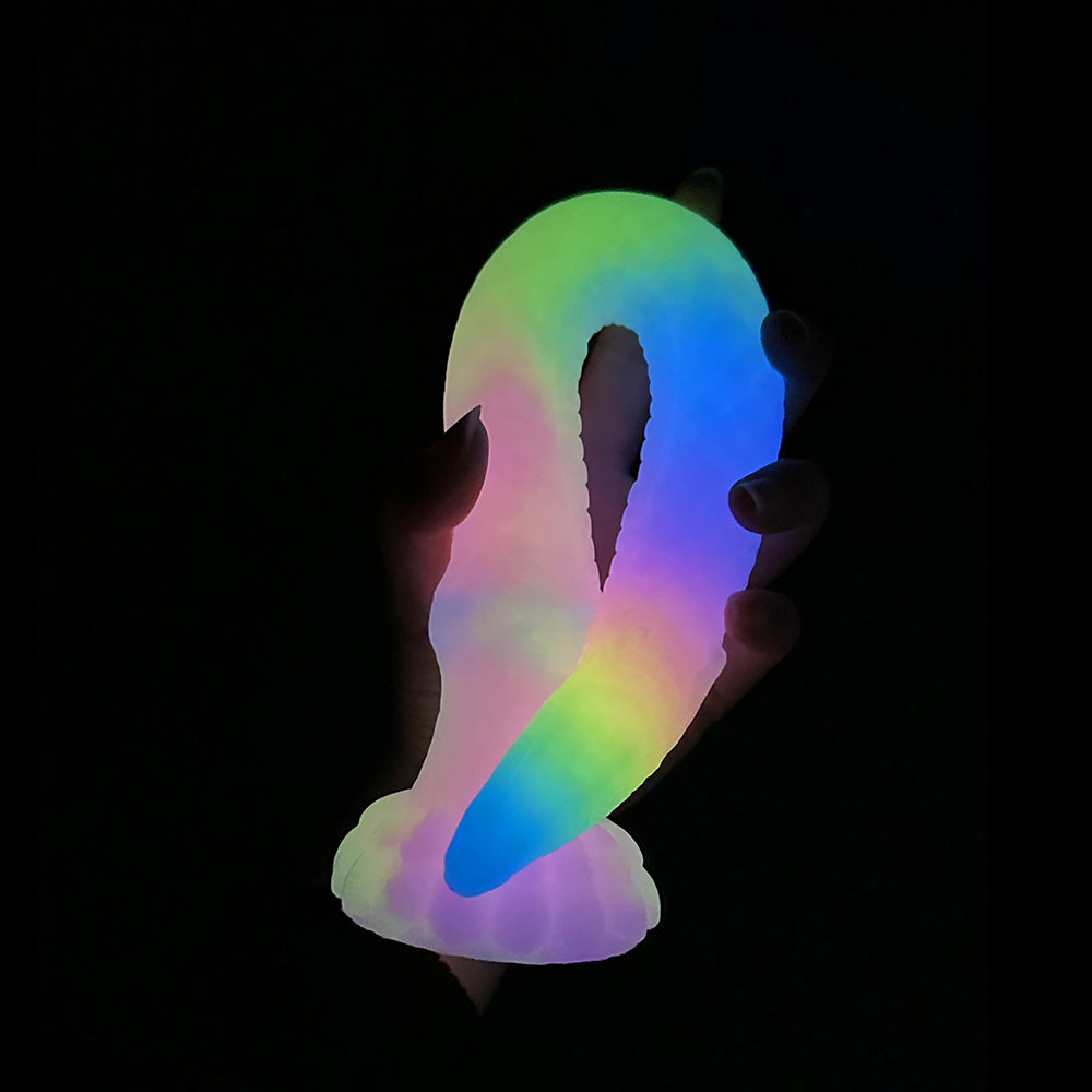 Rainbow Glow in the Dark Tentacle Dildo