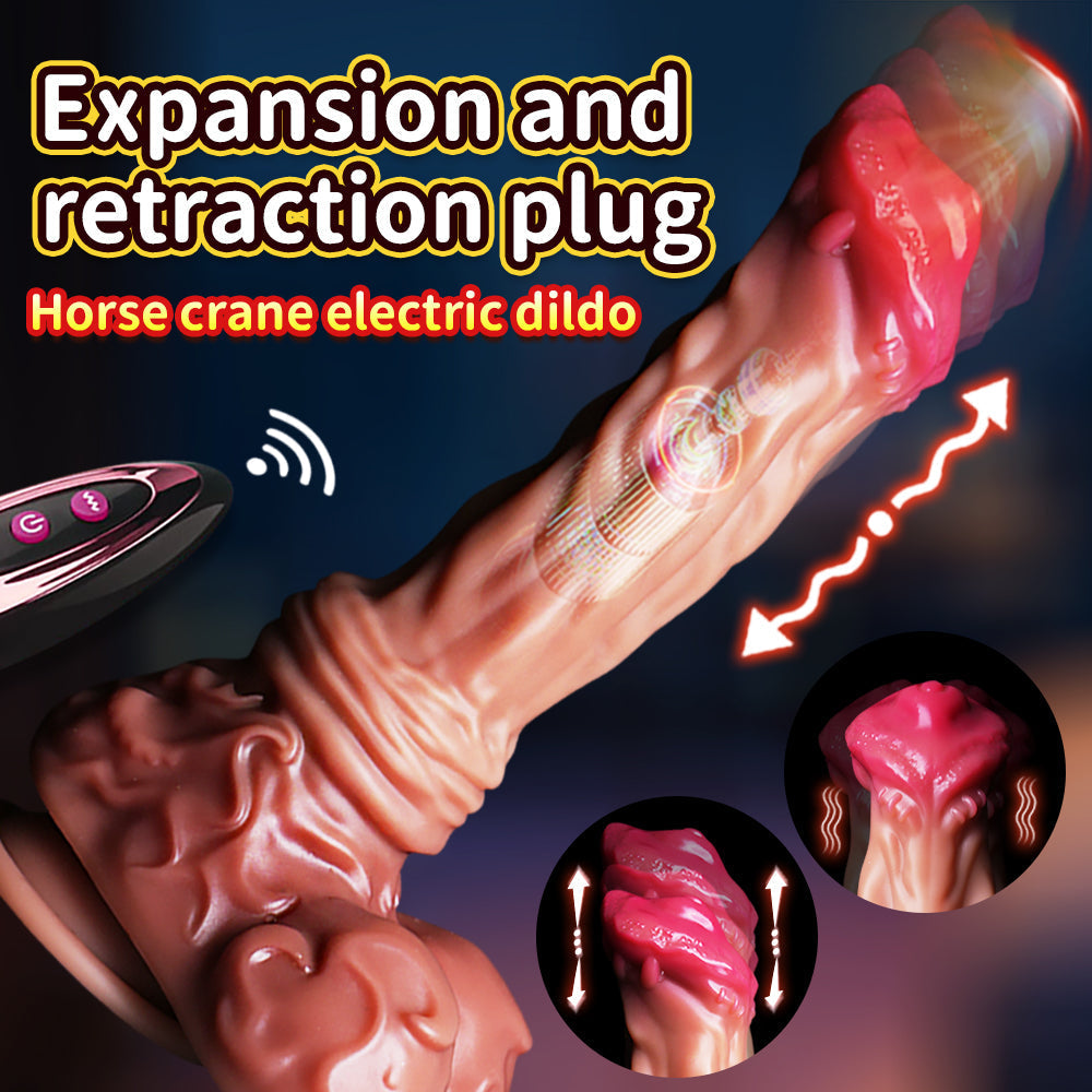 9 Inch Knot Texture Horse Vibrating Thrusting Dildo