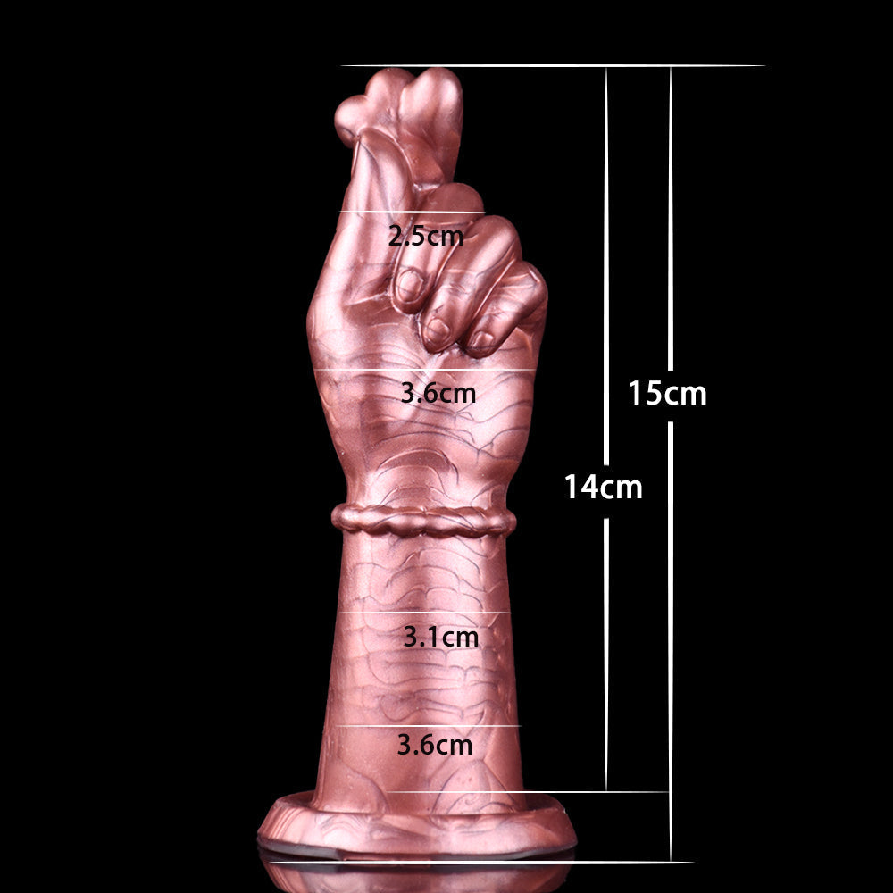 5.9 Inch Silicone Heart Hand Anal Fist Dildo