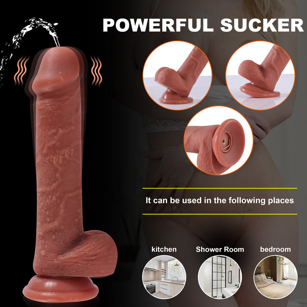 21 cm Remote Controlled Vibrating Ejaculating Dildo
