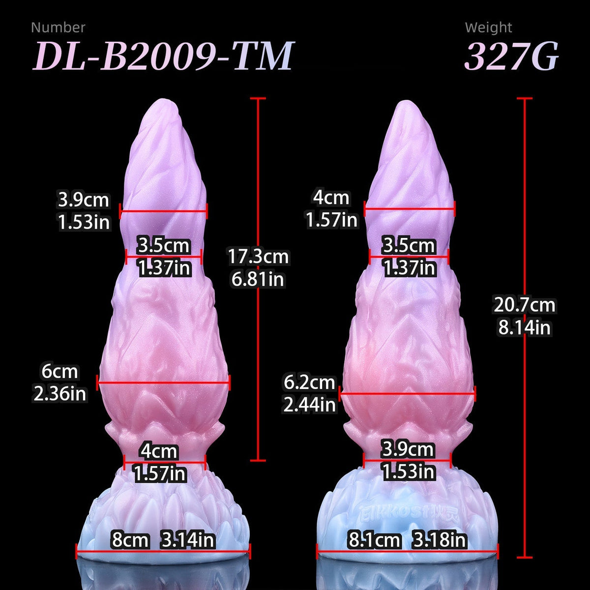 8 Inch Pink Fantasy Inflatable Huge Butt Plug