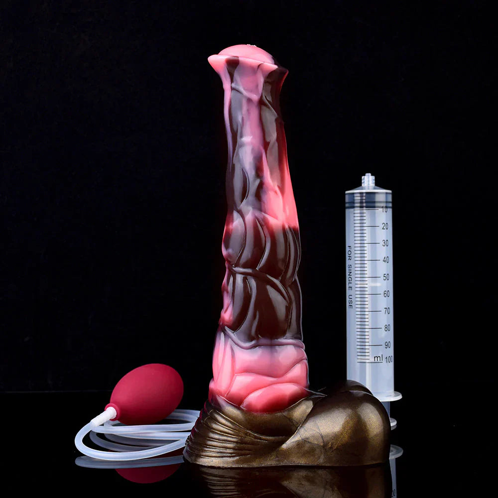 25.4 cm Fantasy Knotted Horse Ejaculating Dildo