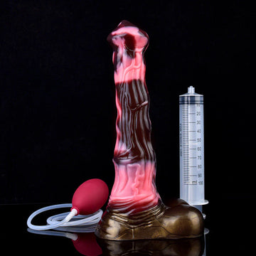 25.4 cm Fantasy Knotted Horse Ejaculating Dildo