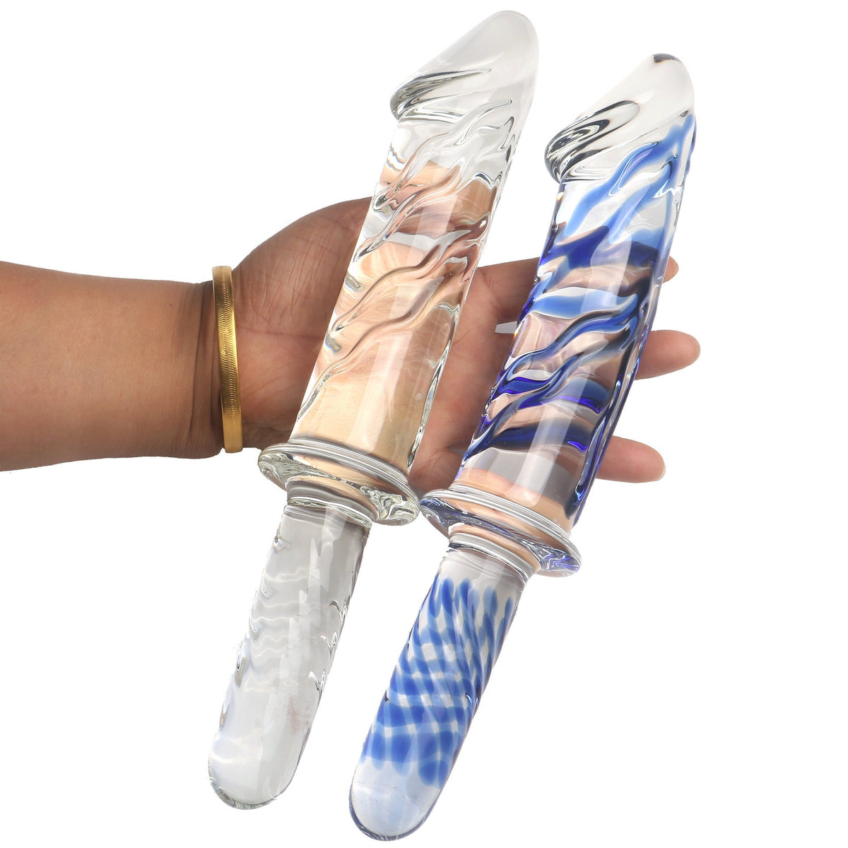 Large Glass Dildo 27.9 cm with Handle