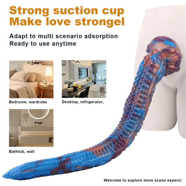Blue Extra Long Tentacle Fantasy Monster Dildo