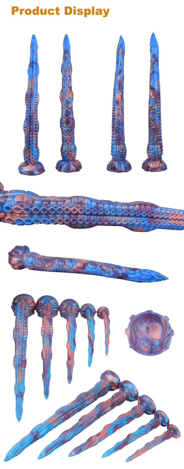 Blue Extra Long Tentacle Fantasy Monster Dildo