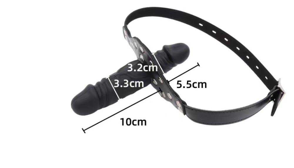 BDSM Double Head Face Dildo Gag