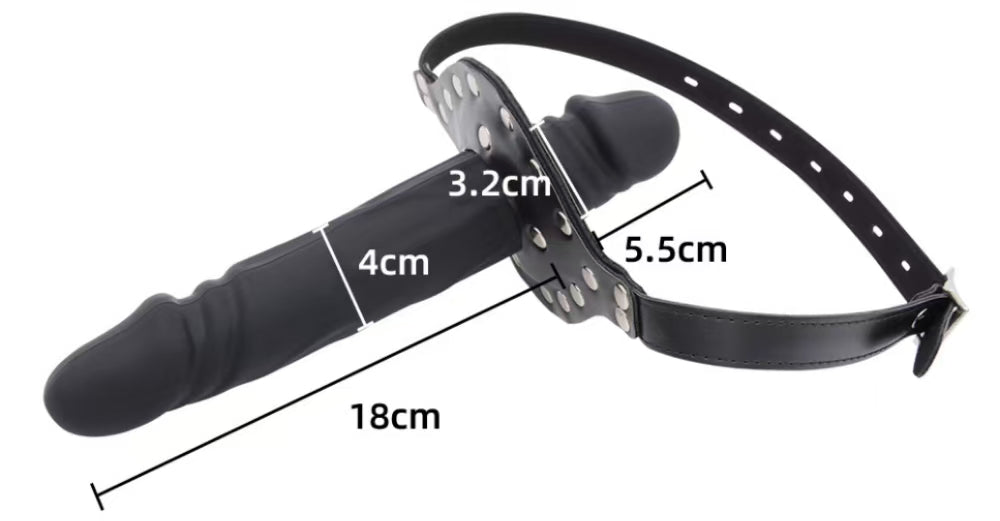 BDSM Double Head Face Dildo Gag