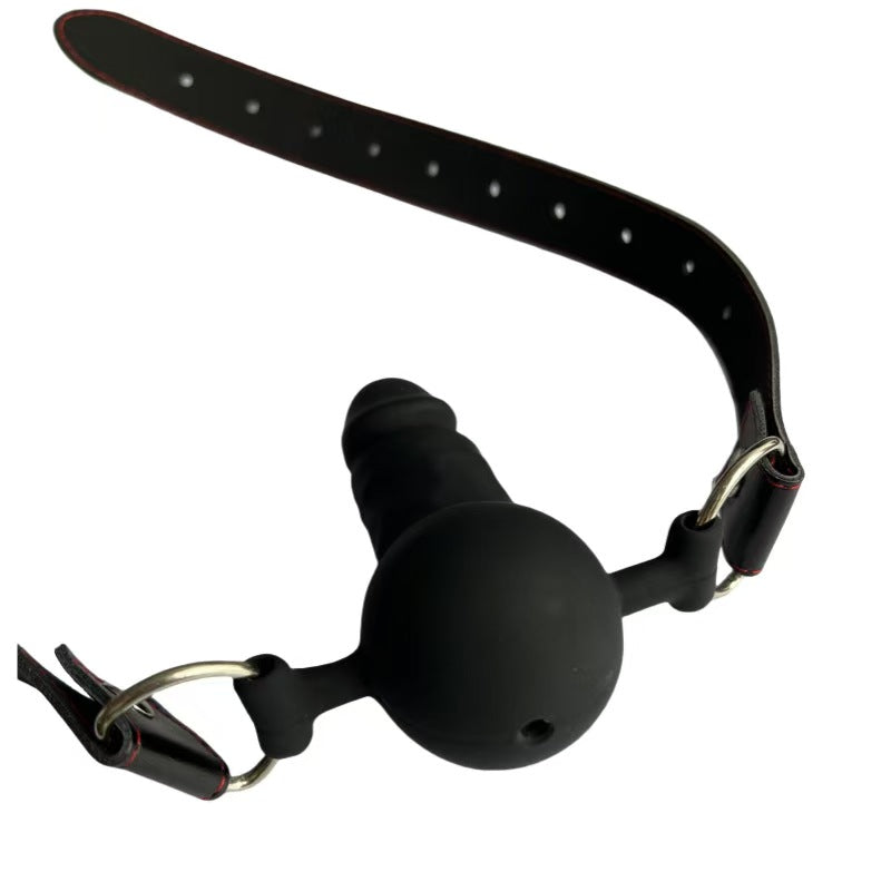 7.6 cm BDSM Black Dildo Gag