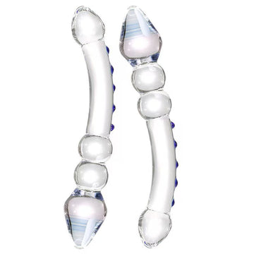 7.8 Inch Clear Glass Male Large Butt Plug