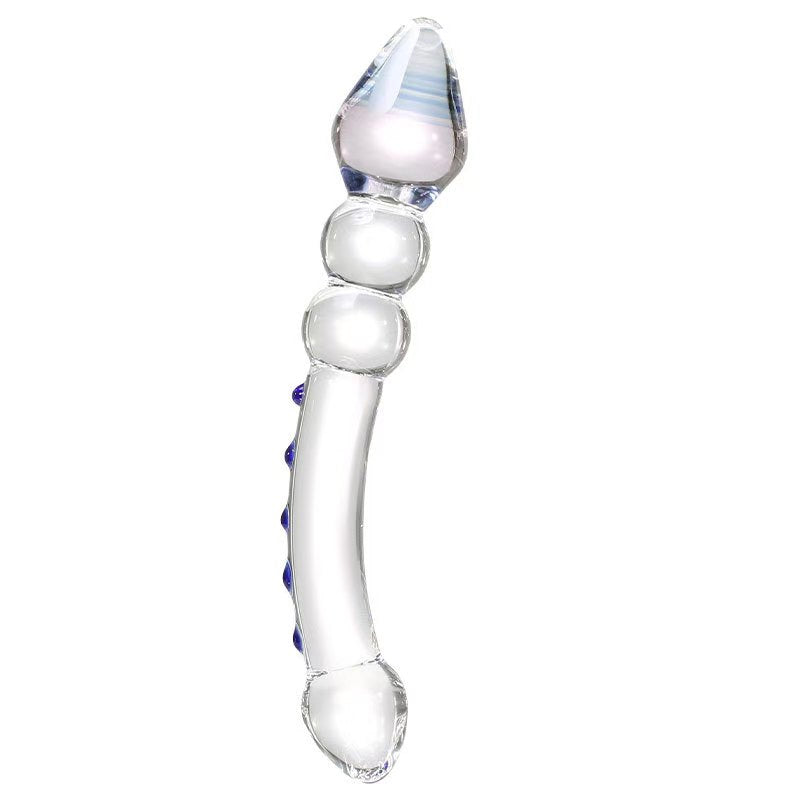 7.8 Inch Clear Glass Male Large Butt Plug
