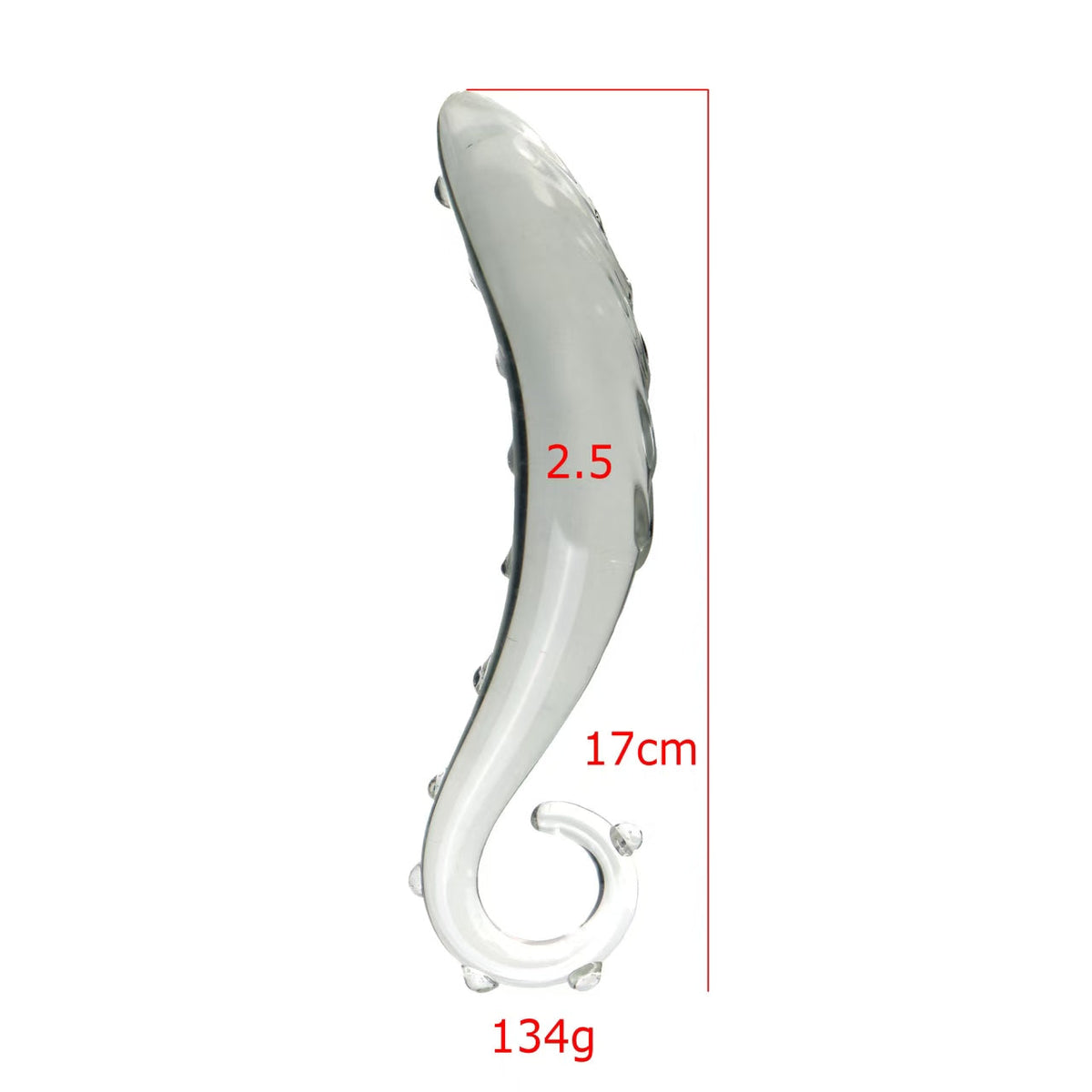 Clear Tentacle Raised Studded Glass Dildo