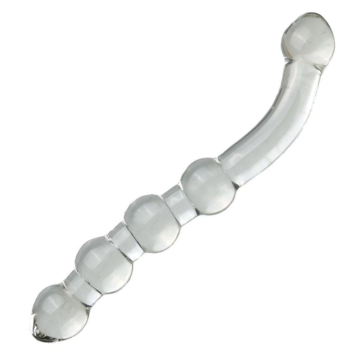 Pink Beads g-Spot Stimulator Glass Dildo