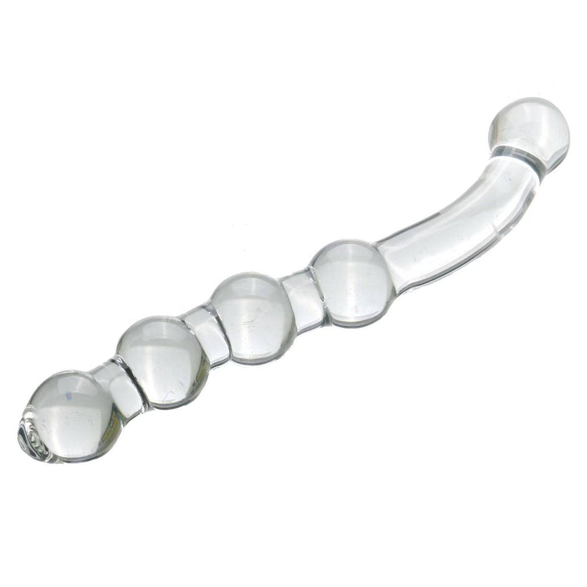Pink Beads g-Spot Stimulator Glass Dildo