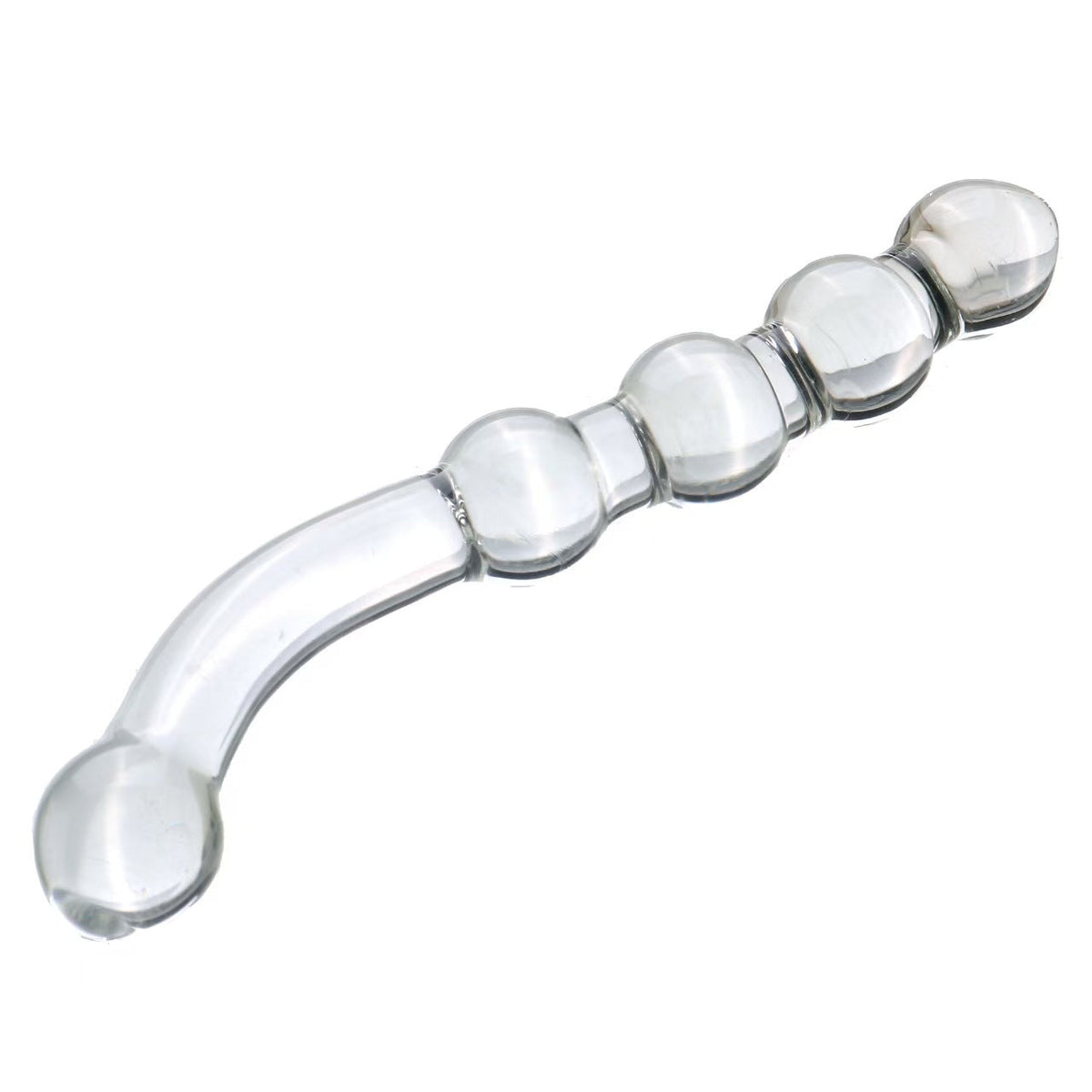 Pink Beads g-Spot Stimulator Glass Dildo