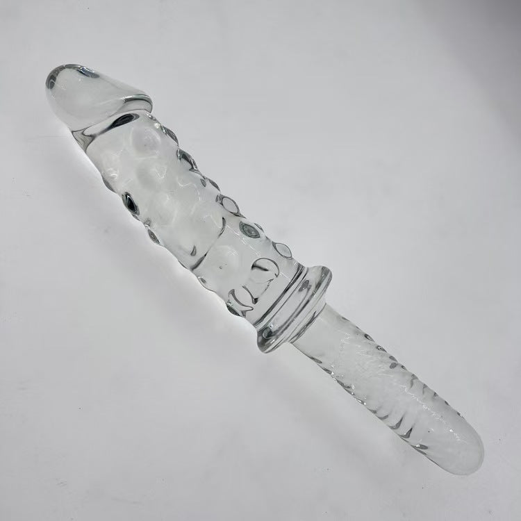 Safety Spiked Glass Dildo Sword with Handle