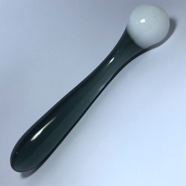 7.8 Inch Black White Double Ended Glass Dildo