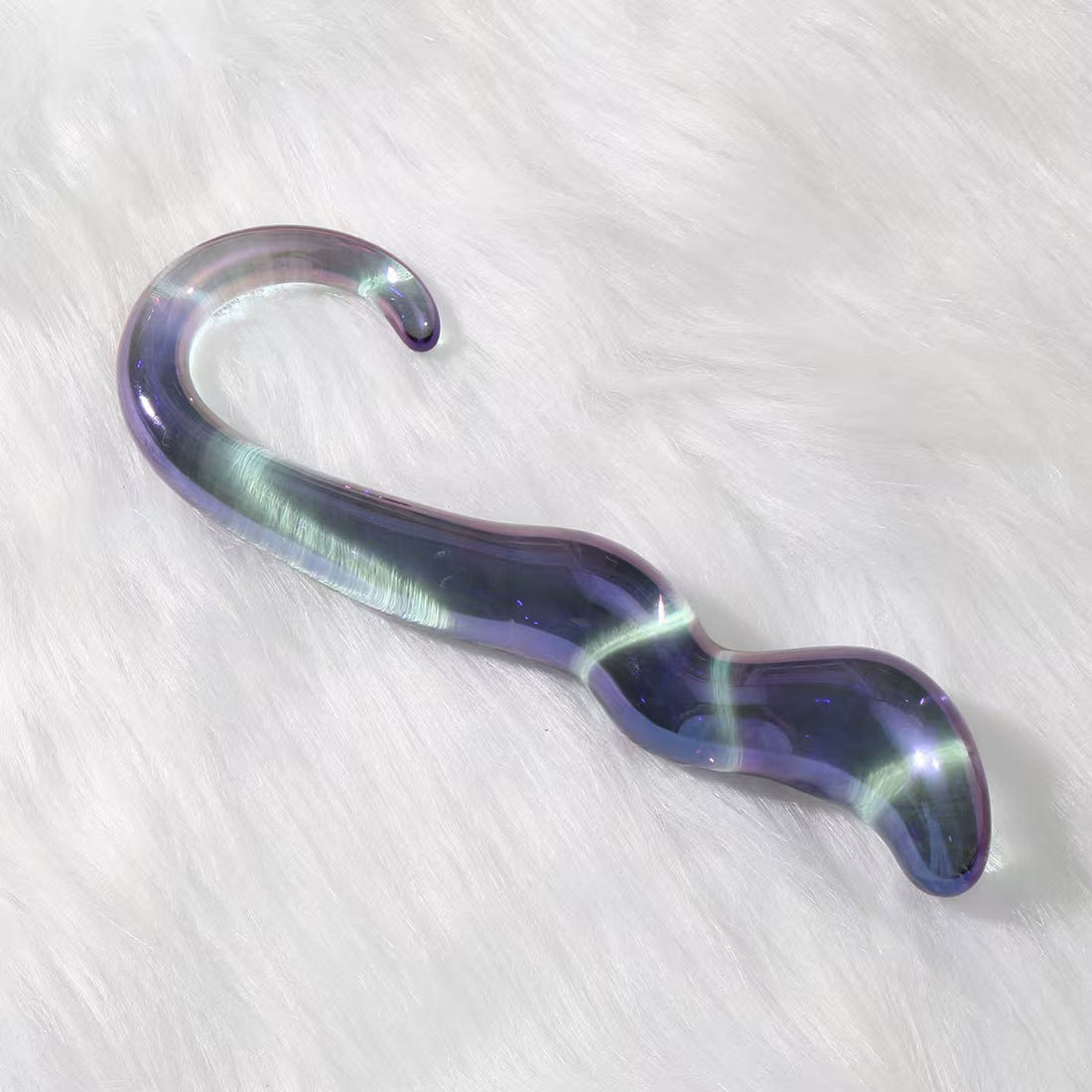 7 Inch Purple Clear G-Spot Glass Dildo
