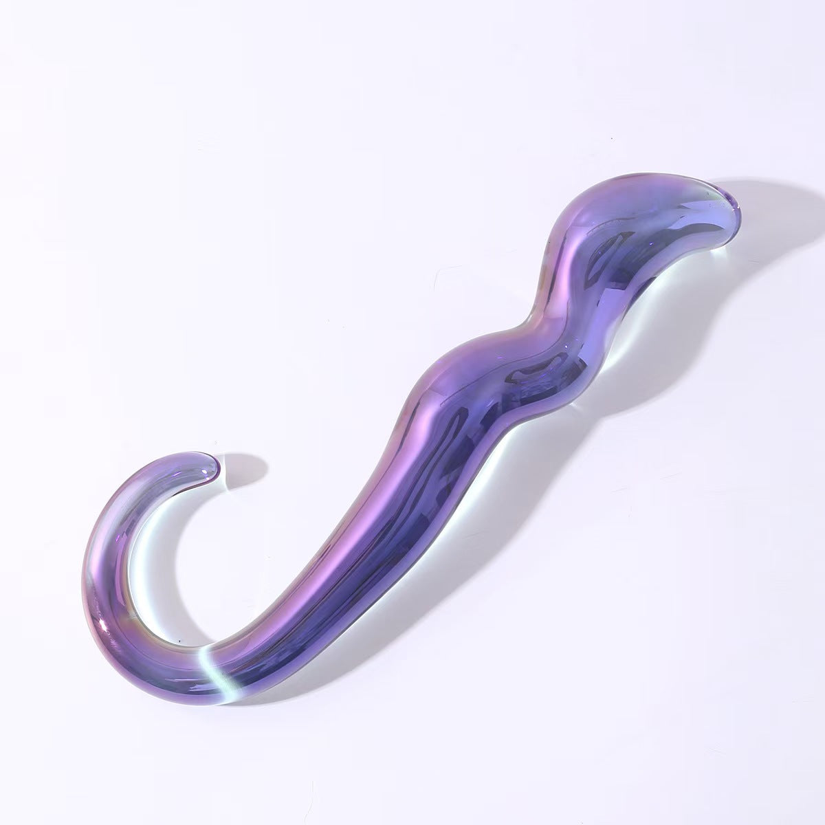 7 Inch Purple Clear G-Spot Glass Dildo