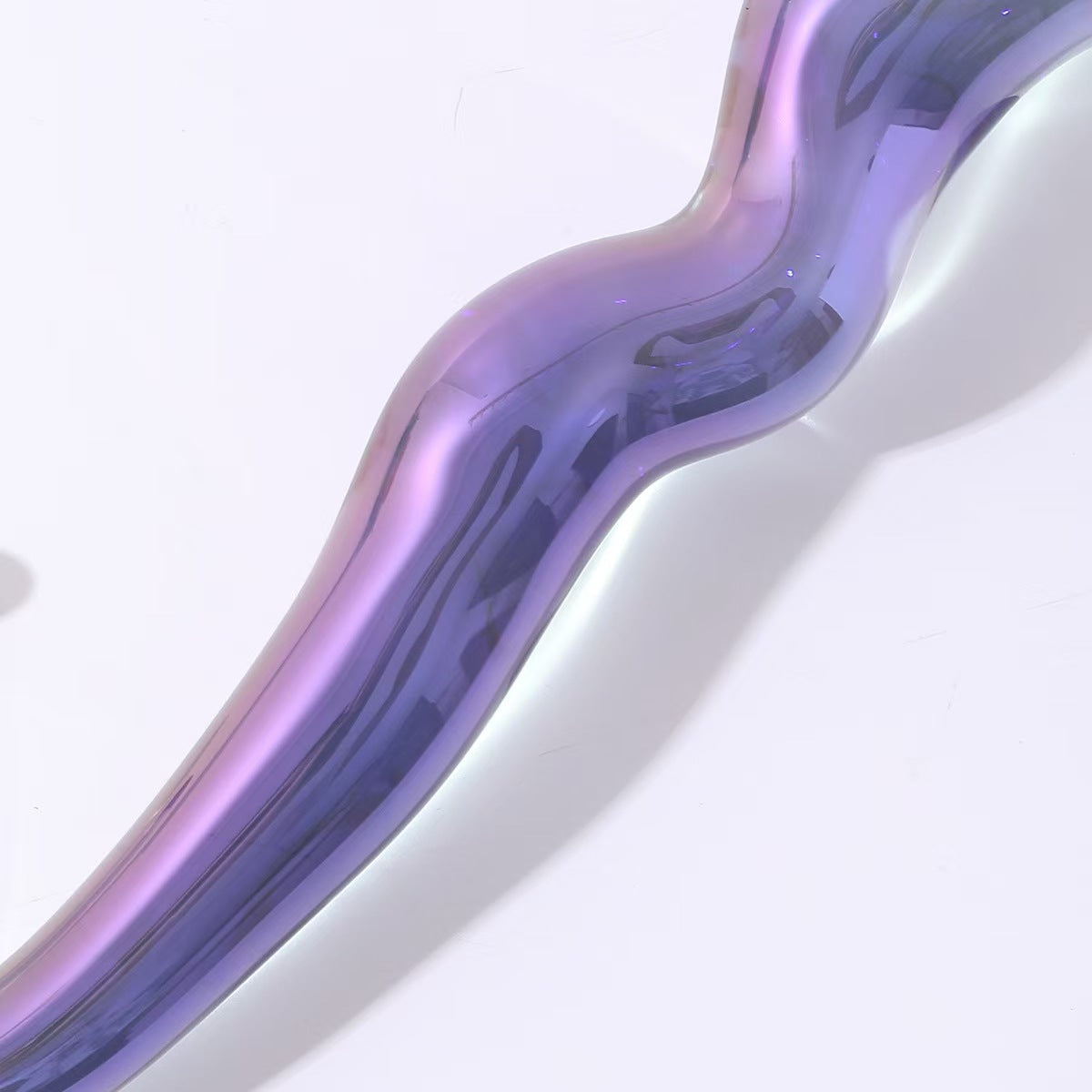 7 Inch Purple Clear G-Spot Glass Dildo