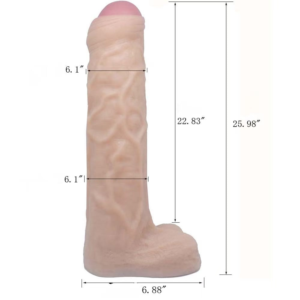 Biggest Huge xxxxl 2 Foot Dildo With Foreskin