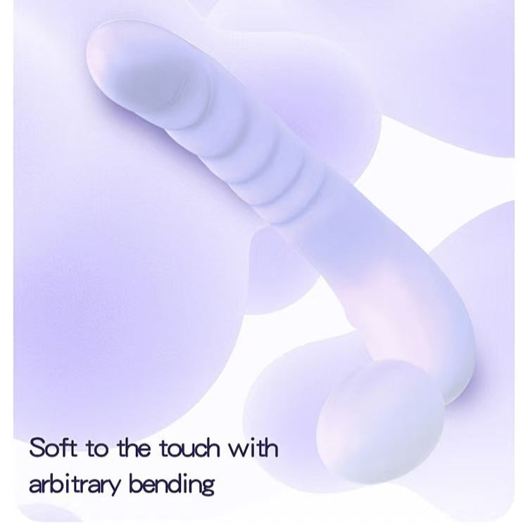 Purple Lesbian Double Vibrator Strapless Dildo