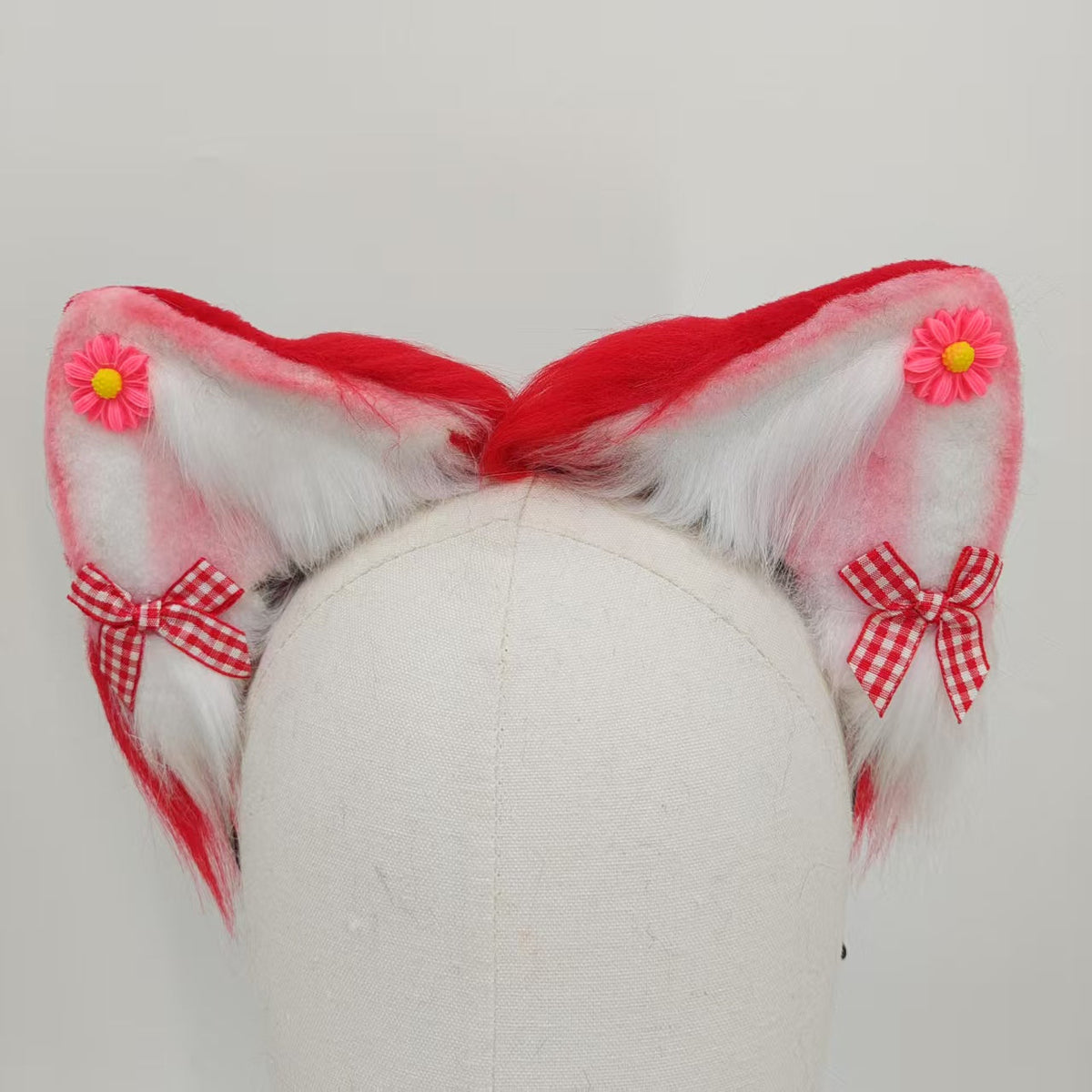 Red Metal Furry Fox Anal Plug Tail