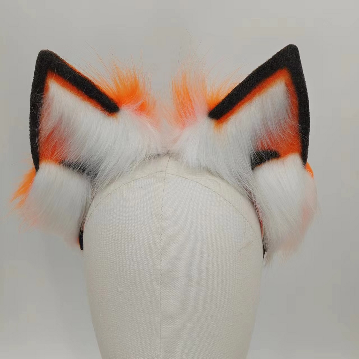 Orange Metal Fox Butt Plug With Tail