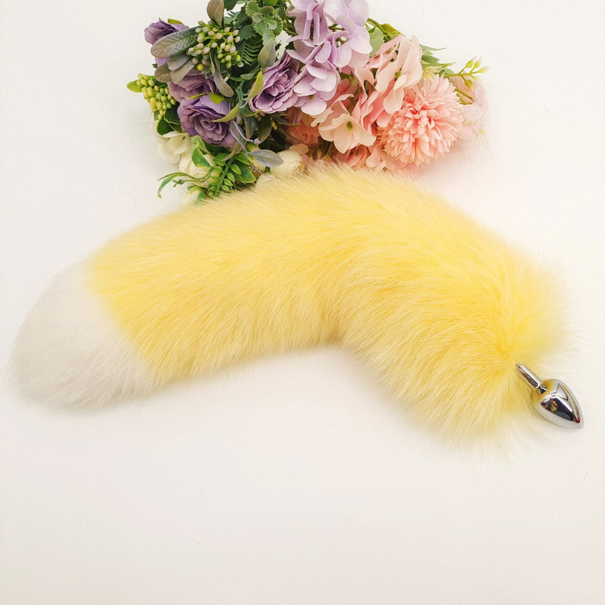 Yellow Cute Fox Tail beginner Butt Plug