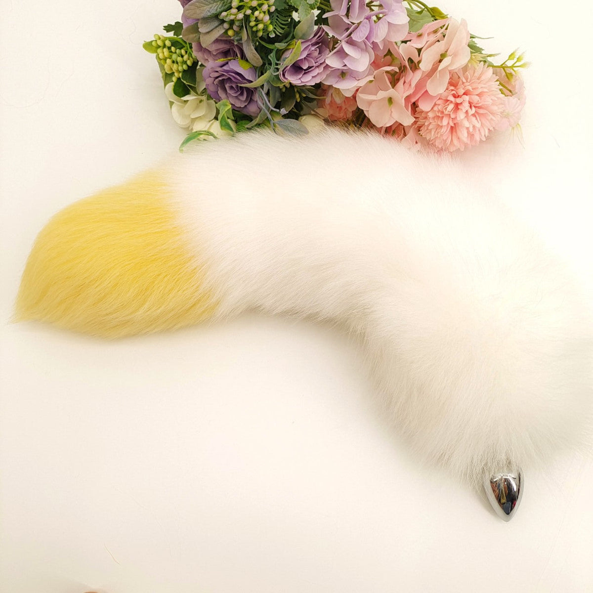 Yellow Cute Fox Tail beginner Butt Plug