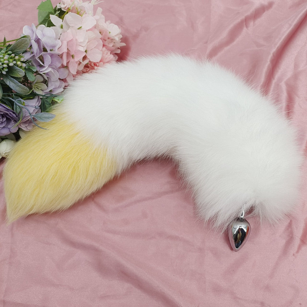 Yellow Cute Fox Tail beginner Butt Plug