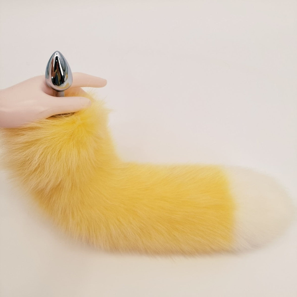 Yellow Cute Fox Tail beginner Butt Plug