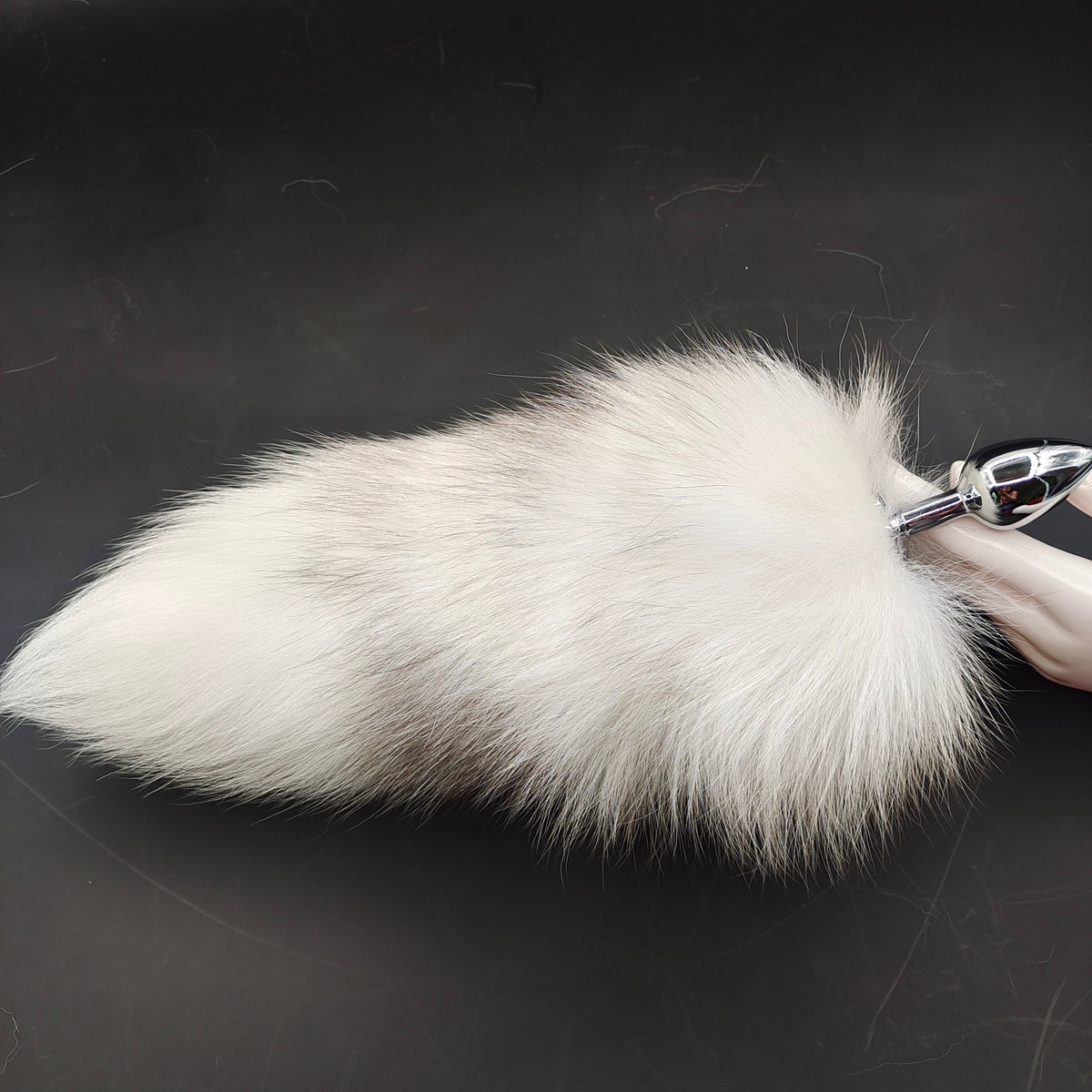 Cosplay White Furry Fox Anal Plug Tail