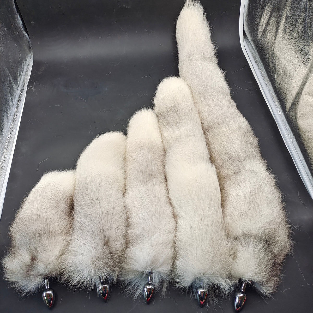 Cosplay White Furry Fox Anal Plug Tail