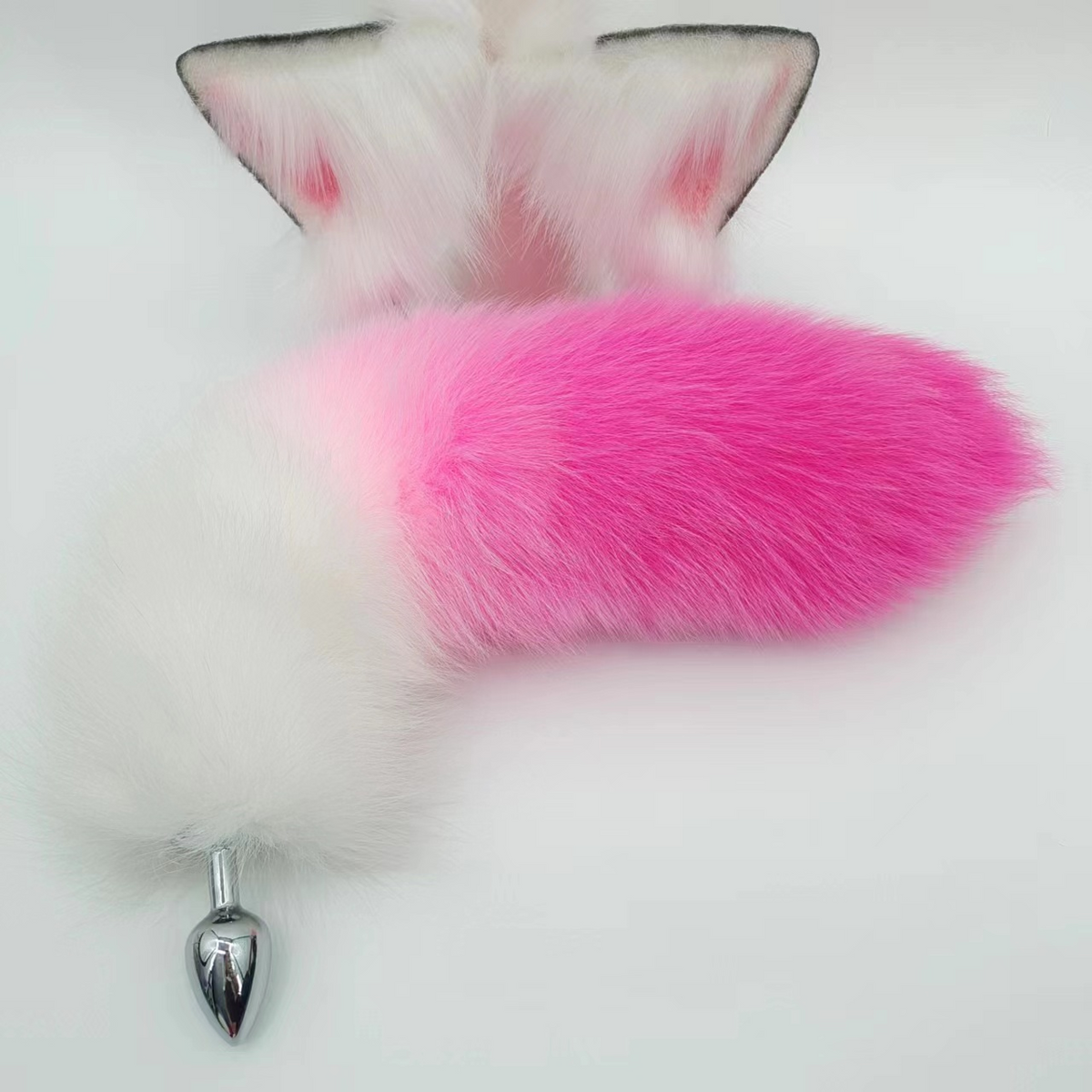 Pink Cute Fox Tail Female Butt Plug