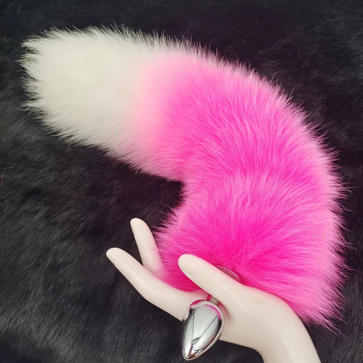 Pink Cute Fox Tail Female Butt Plug