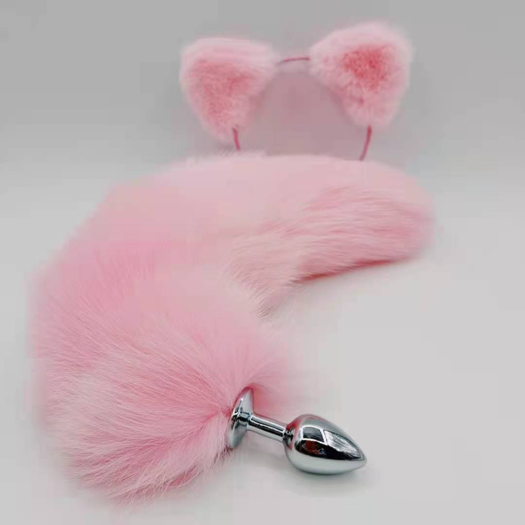 Pink Cute Fox Tail Anal Plug