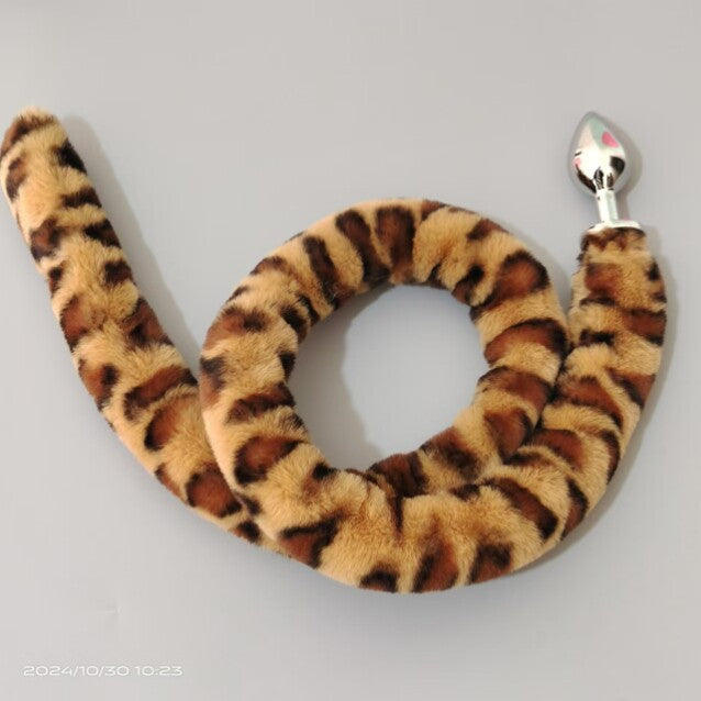 39 Inch Leopard Cat Long Tail Butt Plug