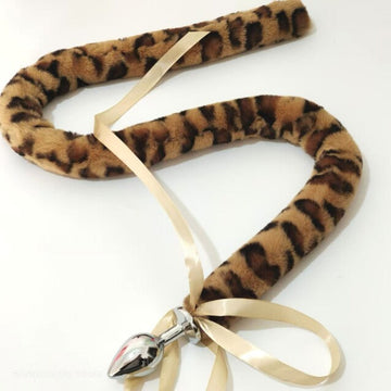 39 Inch Leopard Cat Long Tail Butt Plug