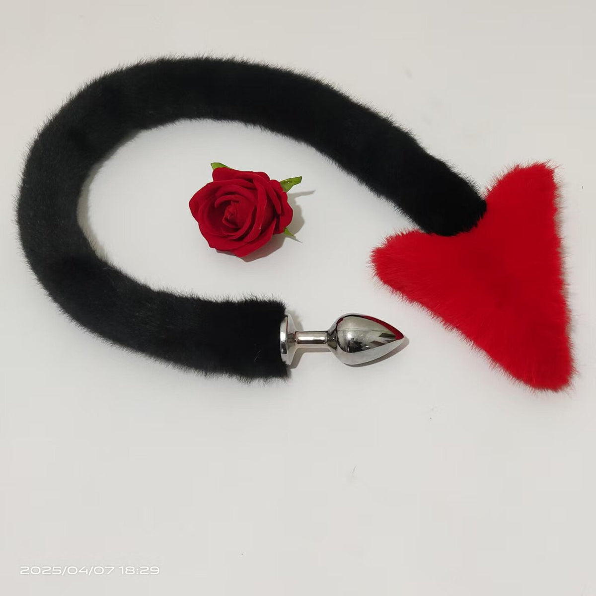 Black Devil Furry Tail BDSM Butt Plug