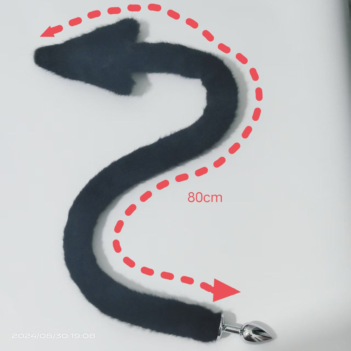 Black Devil Furry Tail BDSM Butt Plug