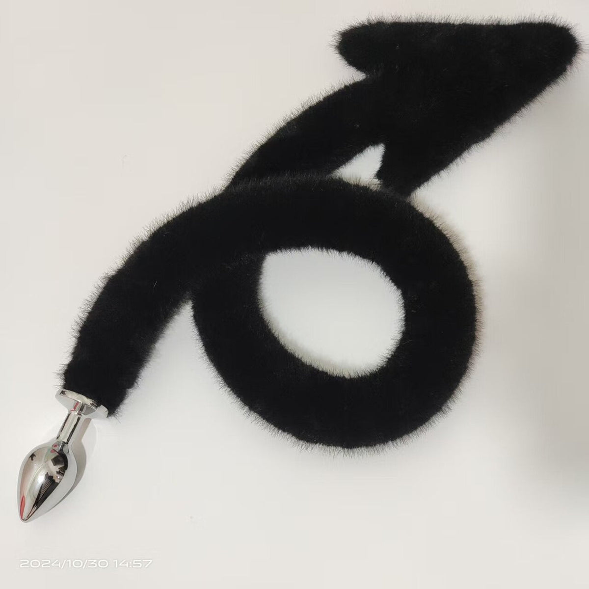 Black Devil Furry Tail BDSM Butt Plug