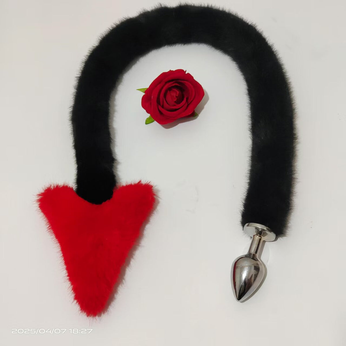 Black Devil Furry Tail BDSM Butt Plug