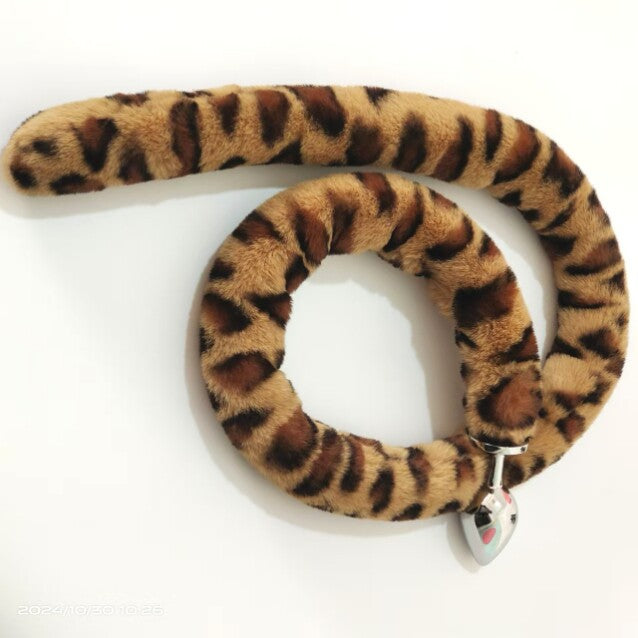 39 Inch Leopard Cat Long Tail Butt Plug