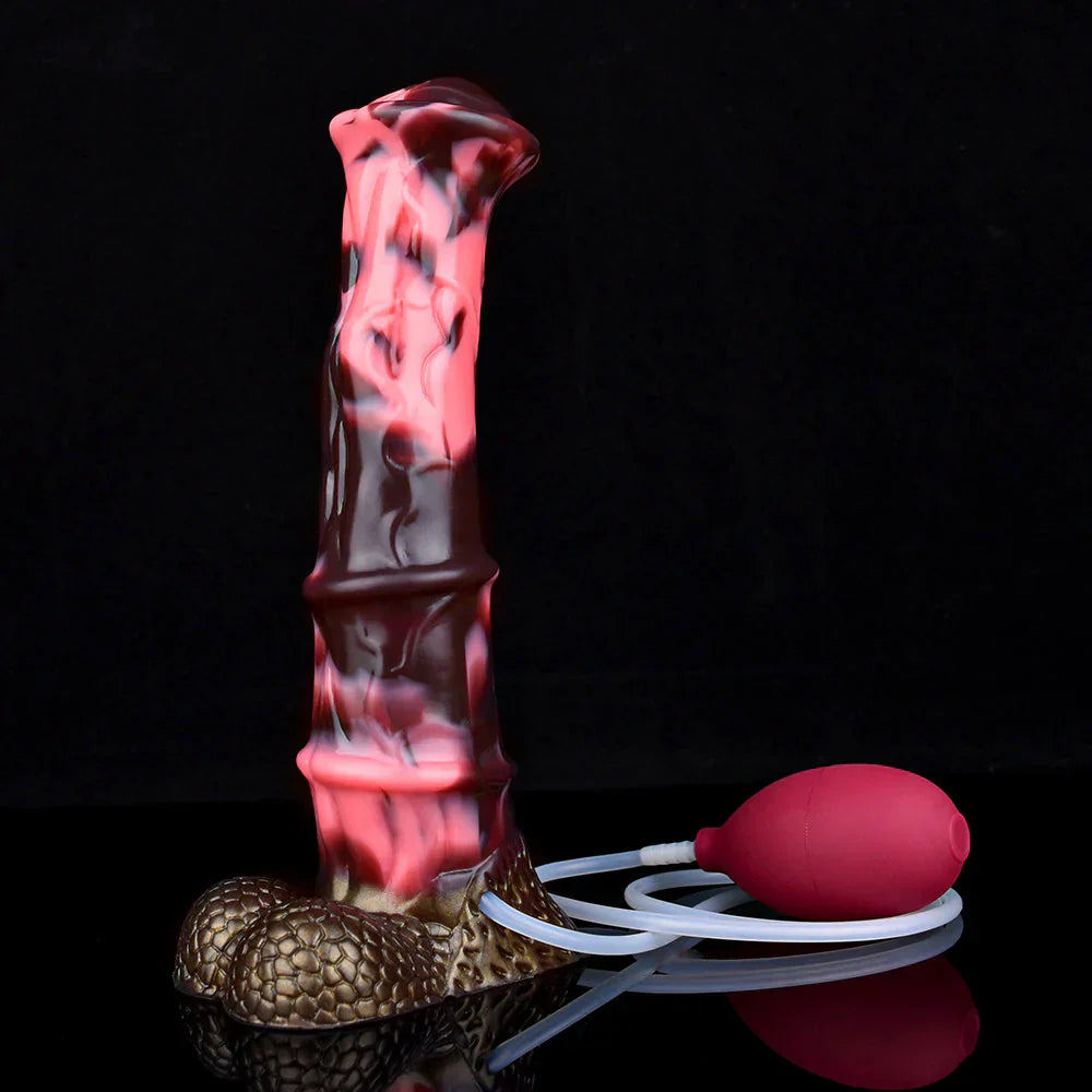 25.4 cm Fantasy Knotted Horse Ejaculating Dildo