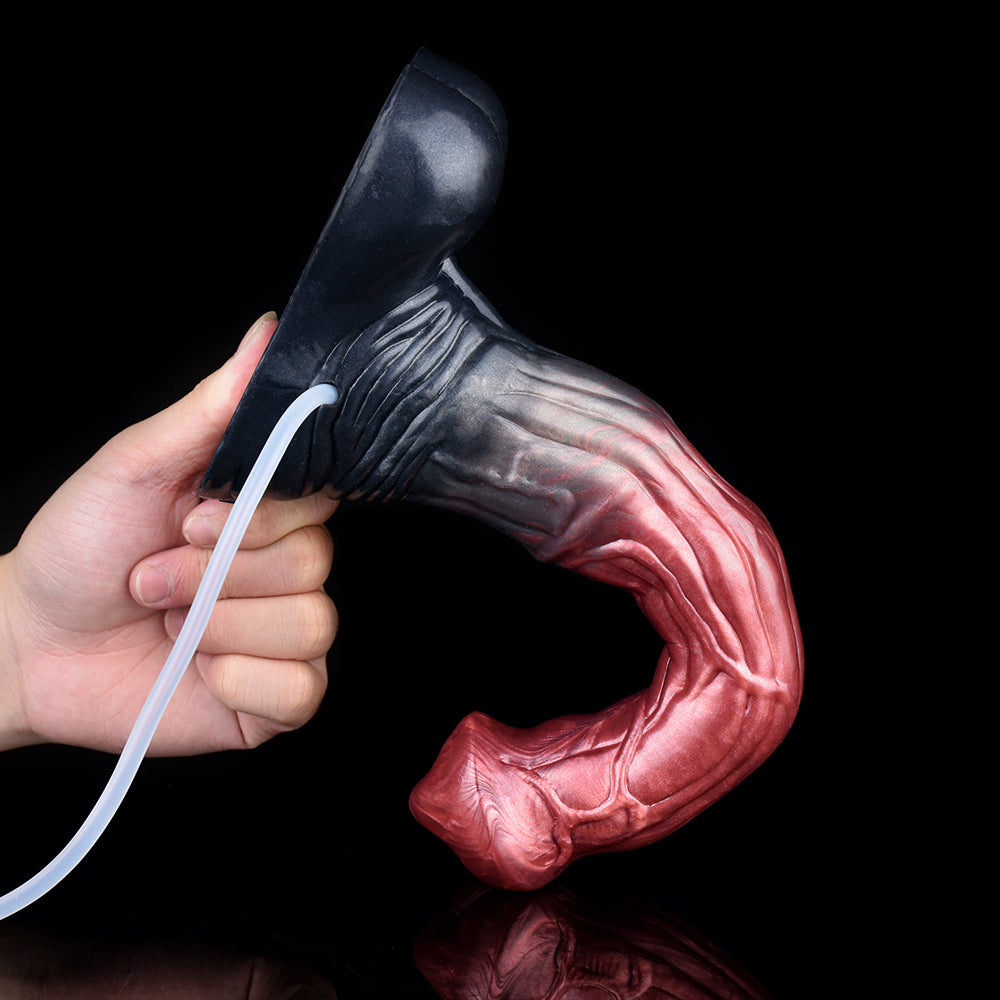 26 cm Textured Fantasy Ejaculation Horse Dildo