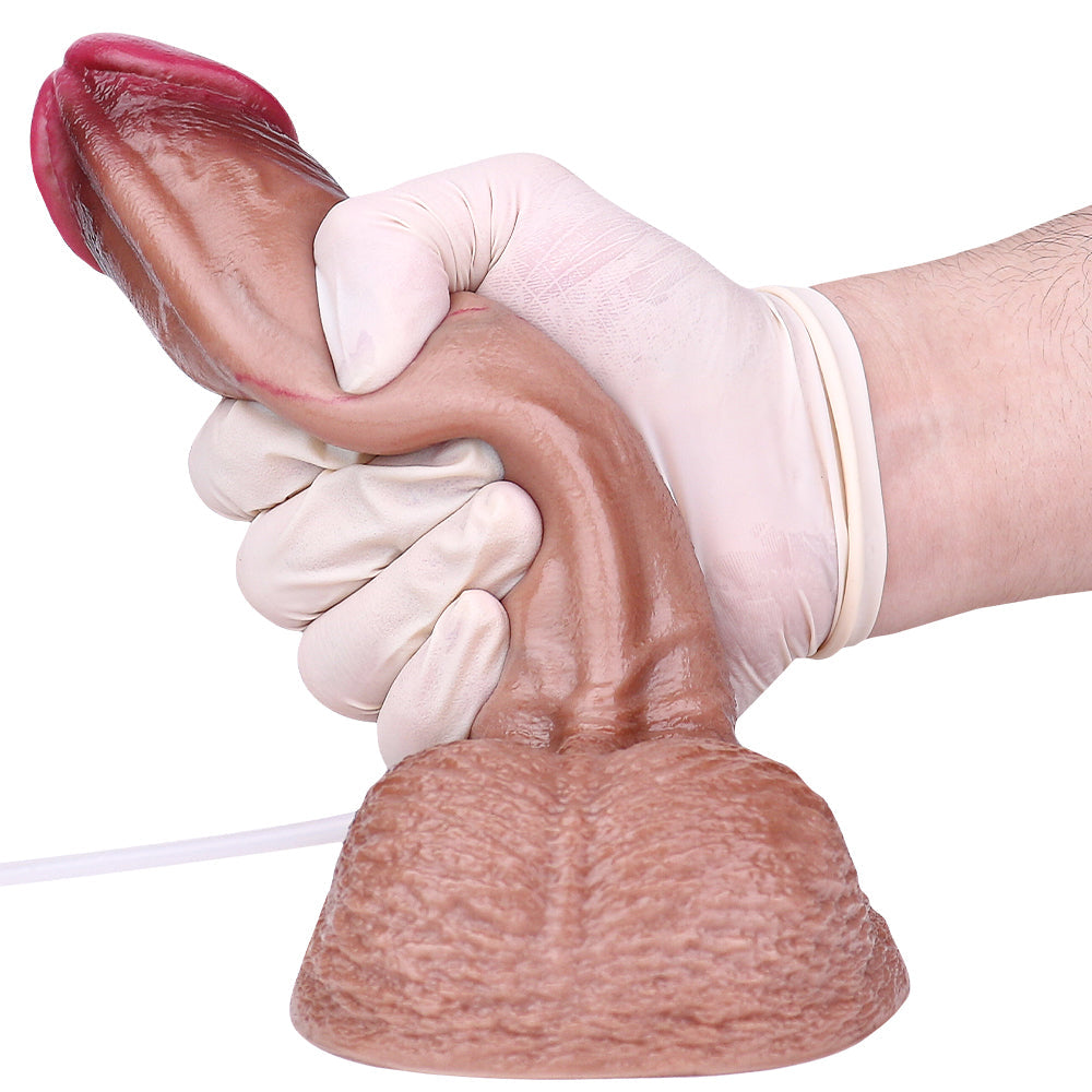 18cm Curved Squirting Dual Density Realistic Dildo